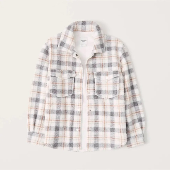Abercrombie & Fitch Jackets & Blazers - Abercrombie & Fitch Sherpa Shirt Jacket